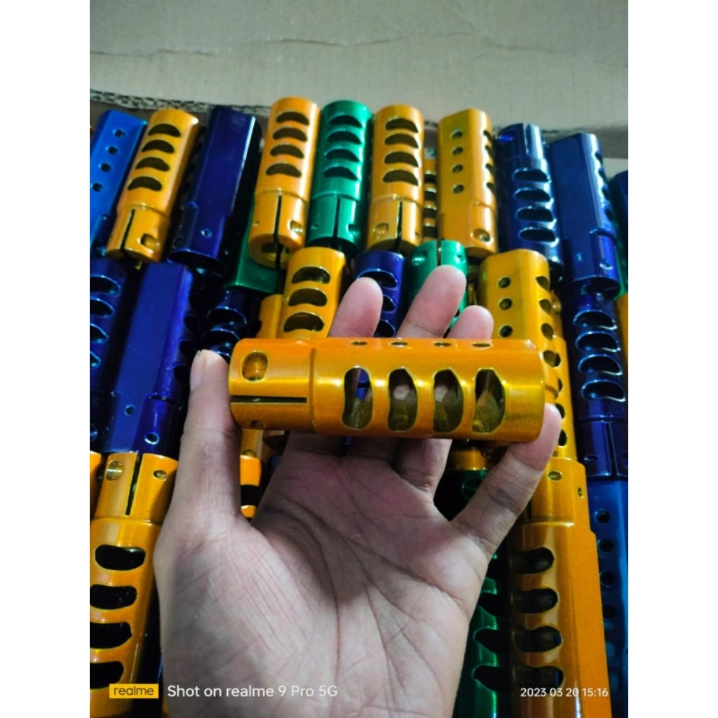 Muzzle break CNC 2FUNGSI + BAUD / pemecah suara dural terbaik
