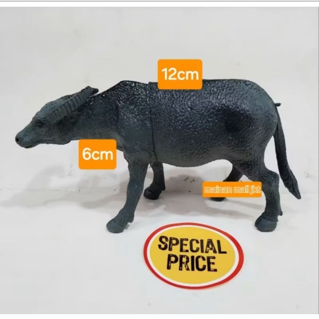 Miniatur herwan kerbau - mainan edukatif hewan ternak kerbau cow animal figure toys