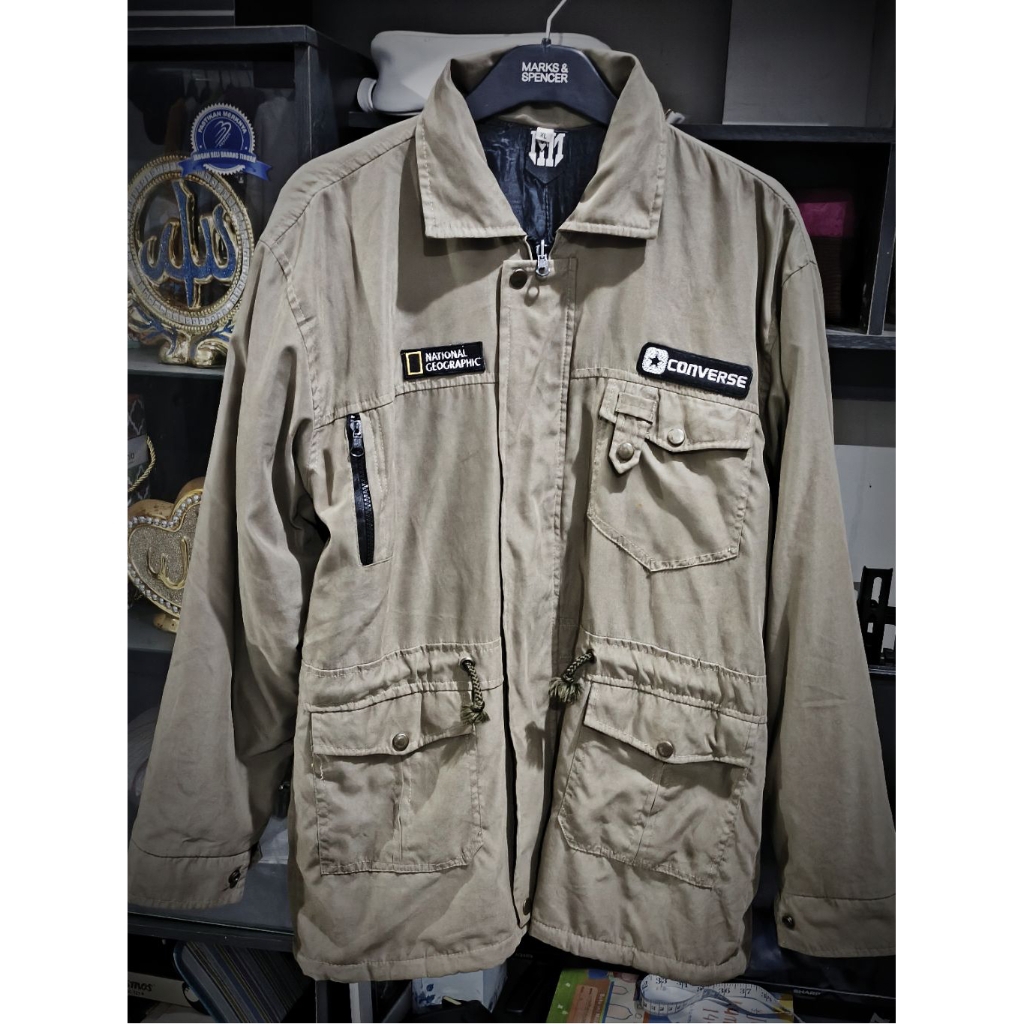 jaket casual parkAgembul size XL fit XXL LD 120x75 bahan lembut bordir tempel bagus. nokomplainretur
