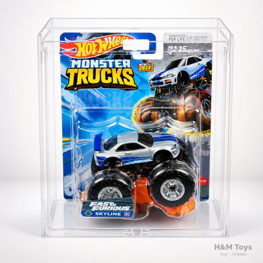 Box Akrilik Hot Wheels Monster Truck Card Protector Case Blister - Acrylic Display Tanpa Rakit