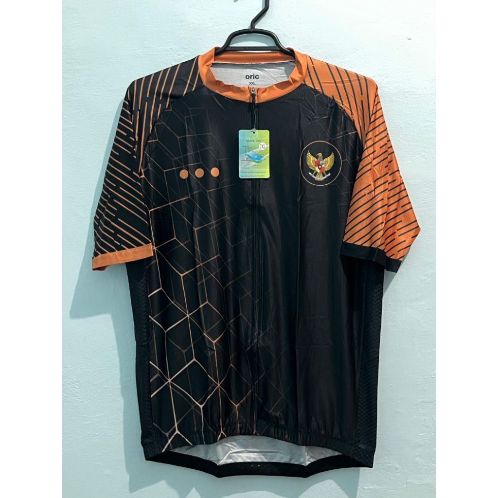 Jersey Sepeda Oric KIES Garuda Hitam Orange