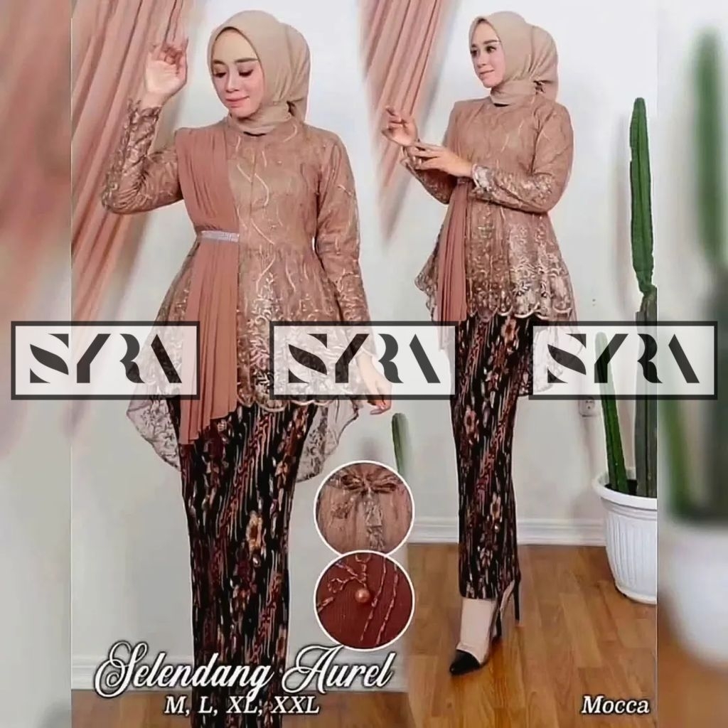 (Dijamin Realpict) SET / ATASAN KEBAYA SELENDANG AUREL REALPICT TERLARIS >KEBAYA REMAJA/KEBAYA FAVOR
