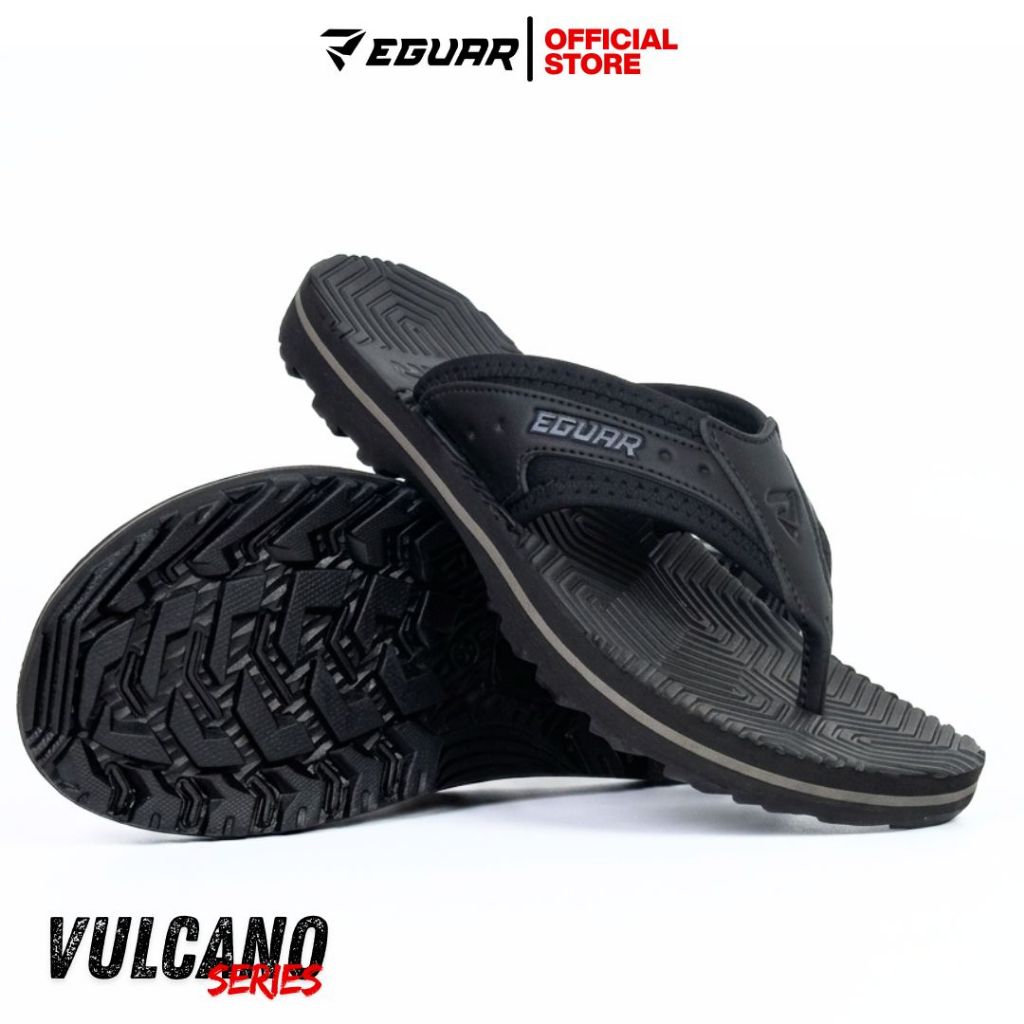 EGUAR Power & Durable Sandal Gunung Japit Adventure VULCANO BLACK Pria Wanita Terbaru