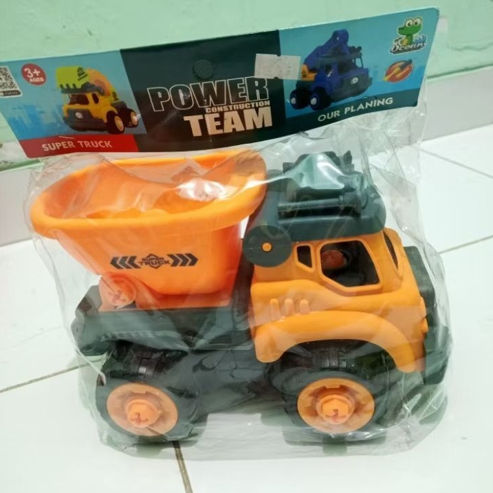 Mainan Bongkar Pasang DIY - Mainan Edukasi Mobil Truk Bongkar Pasang DIY Assemble Truck Construction
