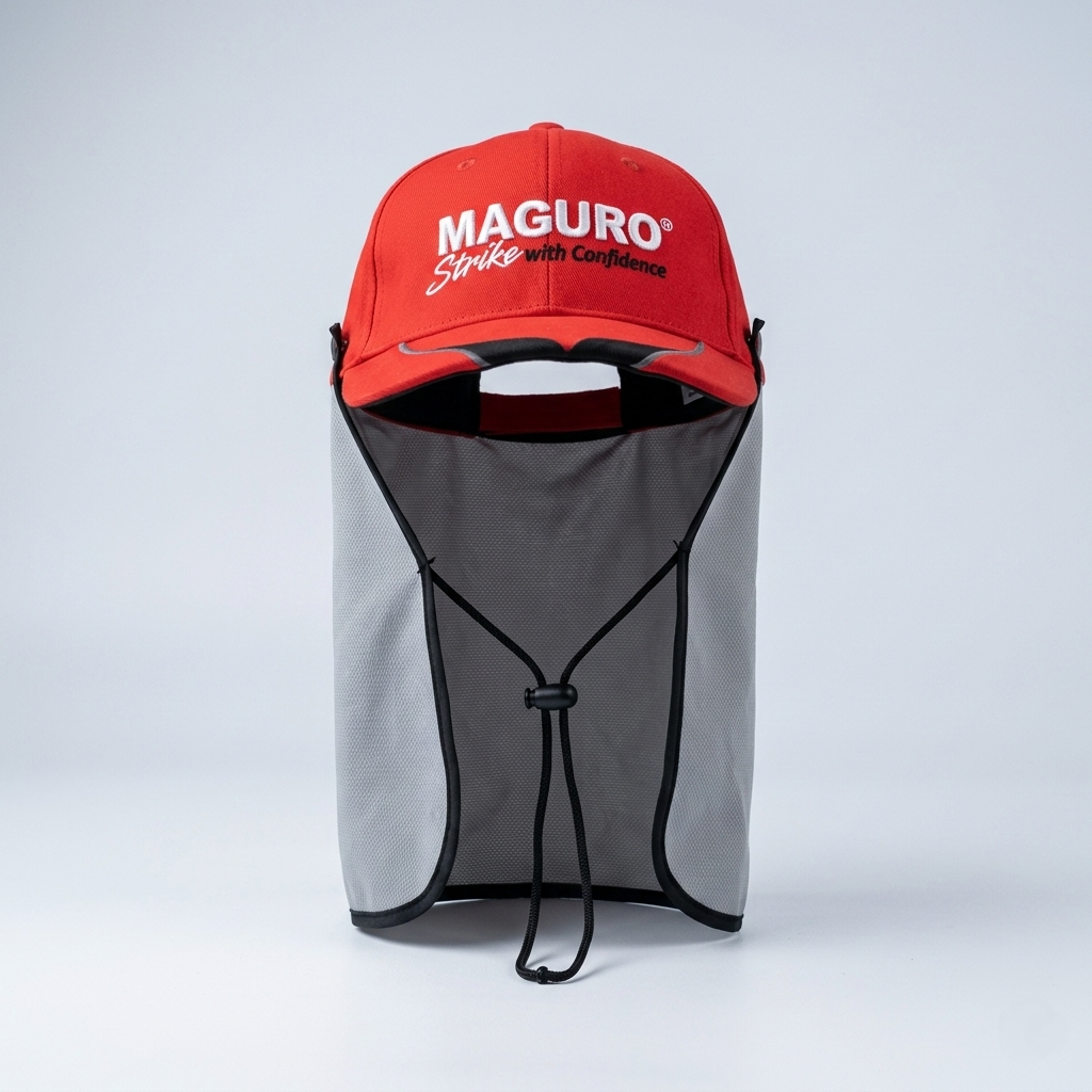 Topi Maguro MFT Original Indonesia Memancing - Topi Jepang Mancing Anti Panas & Debu Full Cover Berk