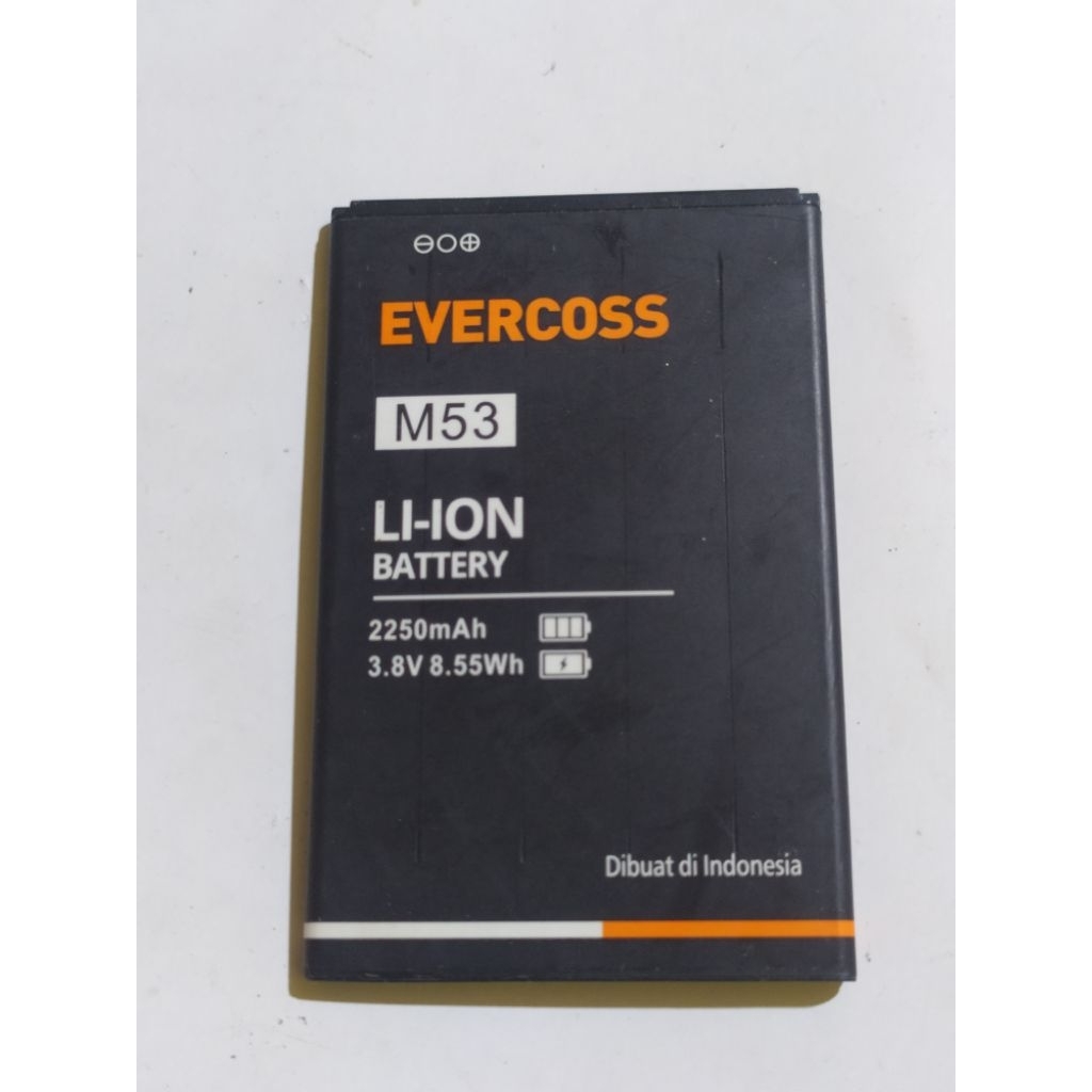 baterai evercoss m53 second original cabutan