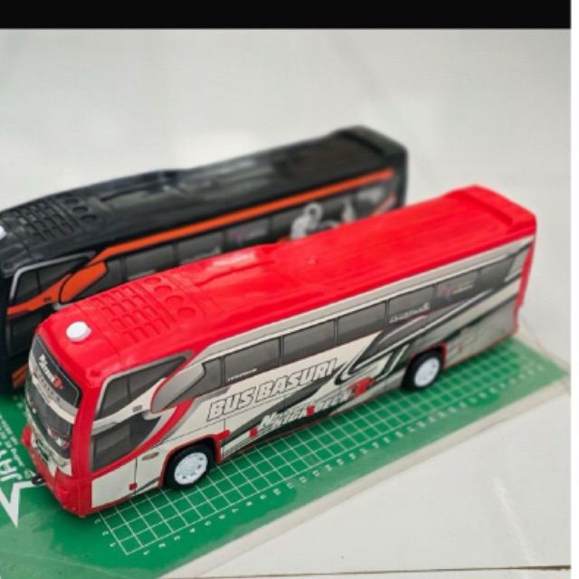 Mainan Mobil Bus Basuri Besar - Musik, Lampu, Klakson Telolet