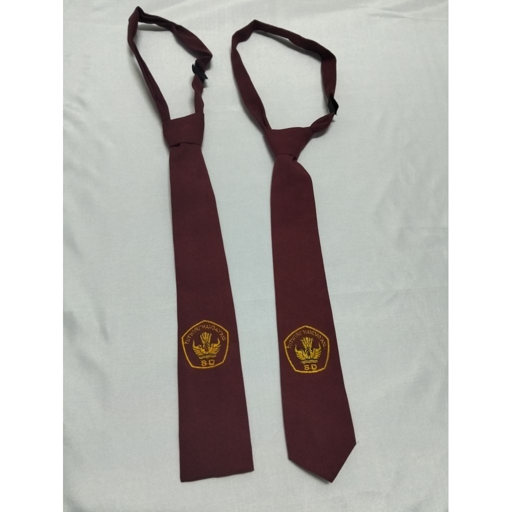 Dasi sekolah SD logo kuning bordir Dasi SD bordir kuning  perekat dasi Mibordir dasi sekolah dasar d