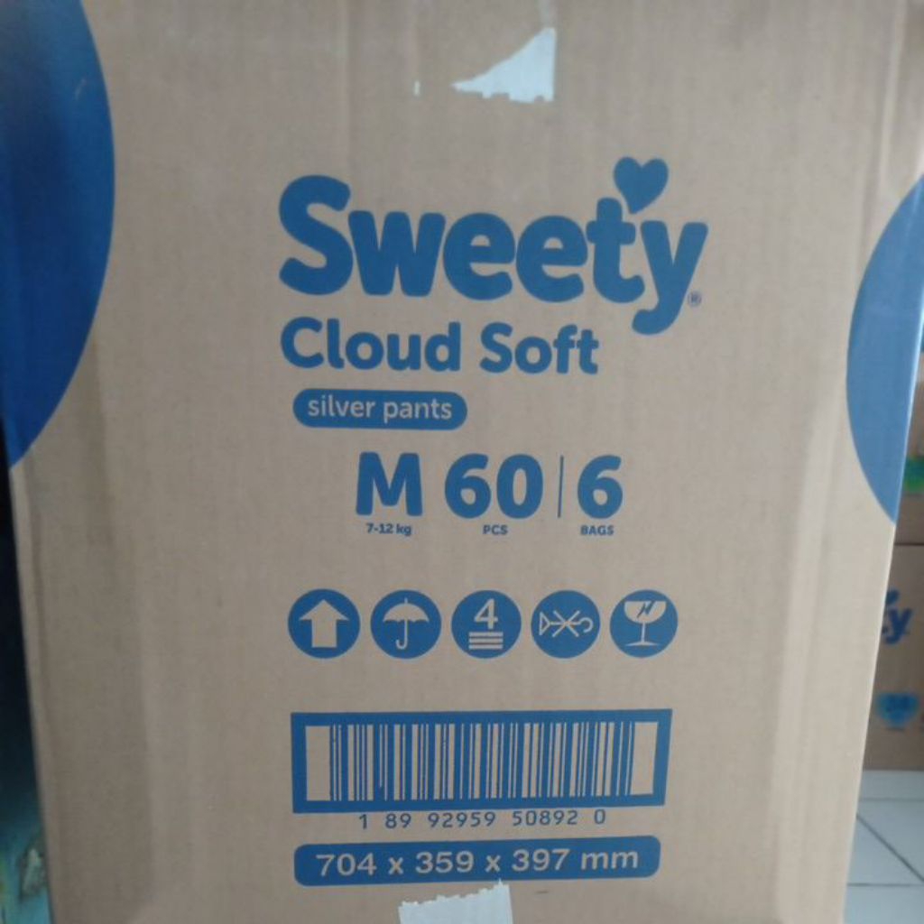 PAMPERS SWEETY SILVER M60 1 KARTON