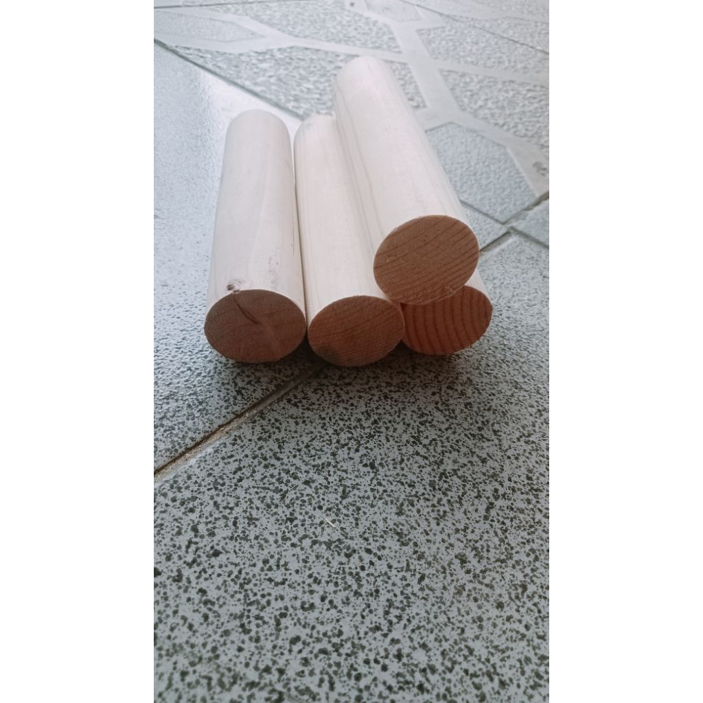 Kayu Dowel/Kayu Stick Jati Belanda 15x3,5 cm