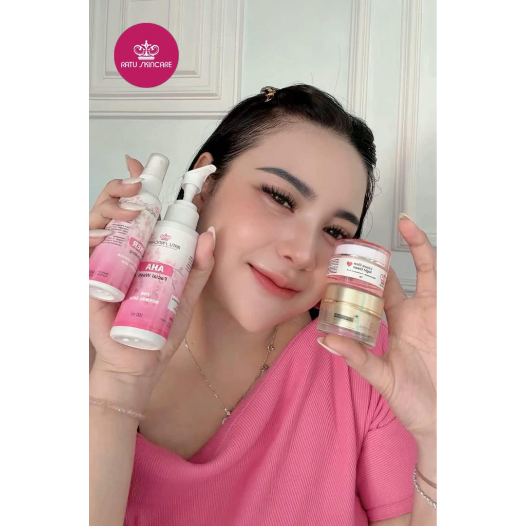 TERLARISSS!!! RATU SKINCARE PREMIUM PAKET WHITENING UNTUK KULIT NORMAL/KERING/KUSAM/MENCERAHKAN/FLEK
