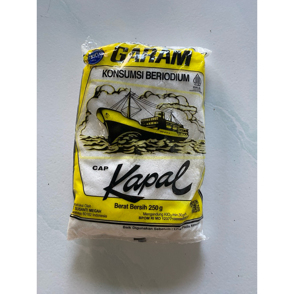 Garam Beryodium Cap Kapal 250g - Garam Dapur Beryodium Praktis untuk Memasak