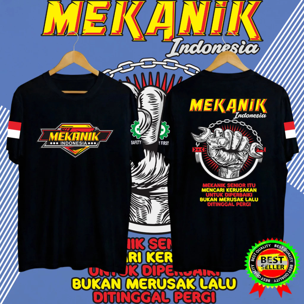 kaos MEKANIK SENIOR INDONESIA kaos MEKANIK SENIOR INDONESIA Pria dan Wanita