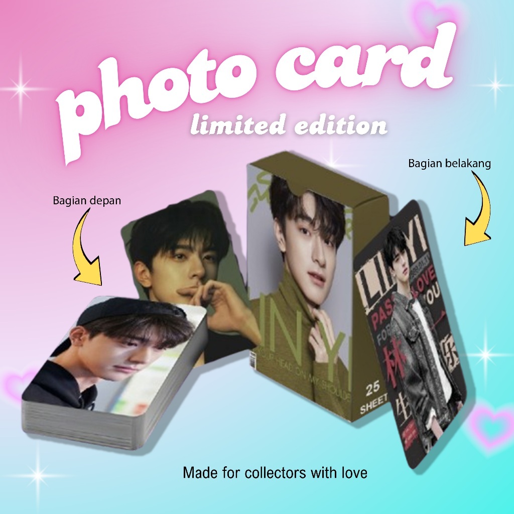 [ 2 Sisi ] Photocard Set Lin yi Actor china premium 25 pcs with box