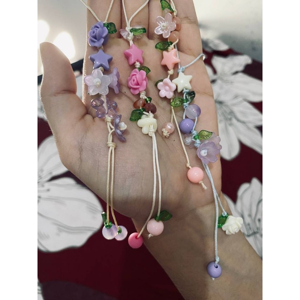 Phone charm peach/gantungan hp viral kekinian/phone charm bunga