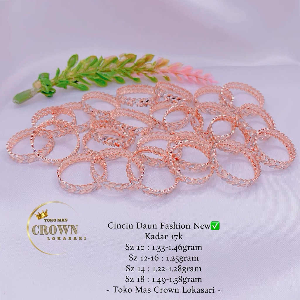 CINCIN MODEL DAUN FASHION KOMBINASI