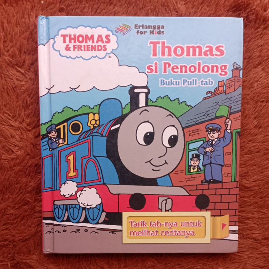 Boardbook Thomas & Friends Pull tab | Buku Thomas Preloved - Buku Cerita Thomas si Penolong
