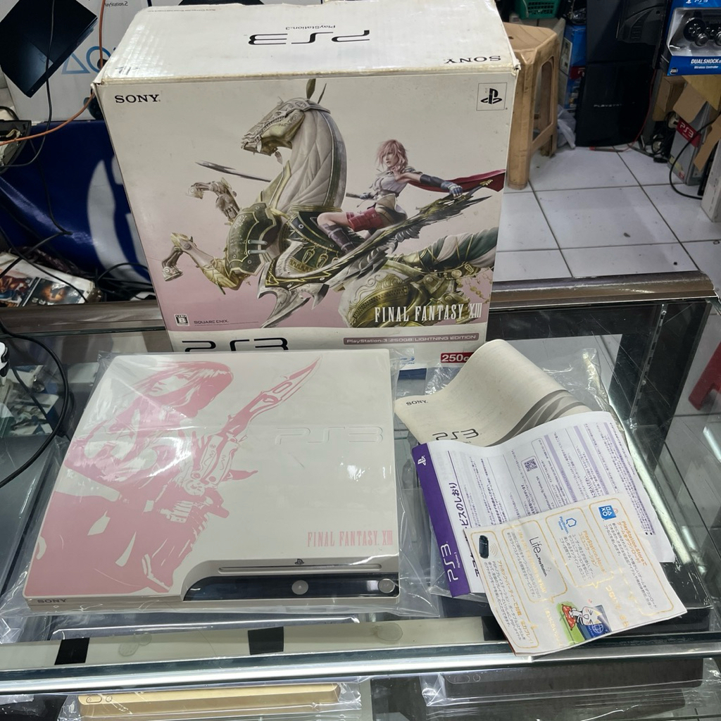 PS3 Slim Final Fantasy 13 Lightning Edition 250GB ps 3 seri 2000 fullset game