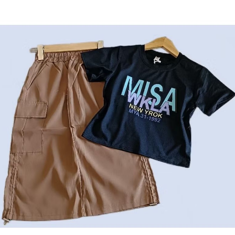 SETELAN ROK+ATASAN BKK ANAK  2-8 TAHUN ROK CARGOO SERUT
