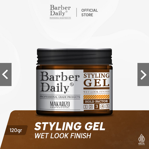 Makarizo Barber Daily Wet Look Styling Gel 120 gr - Water Based Hair Styling