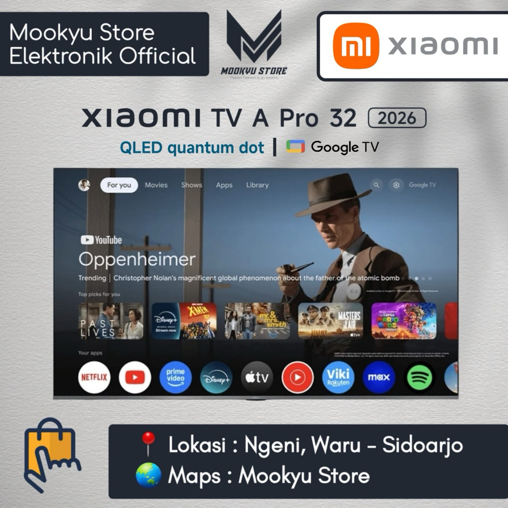 XIAOMI QLED MI TV 32 A Pro 2026 | Mi TV 32 inch Google TV with Google Assistent, Bluetooth & IPS PAN