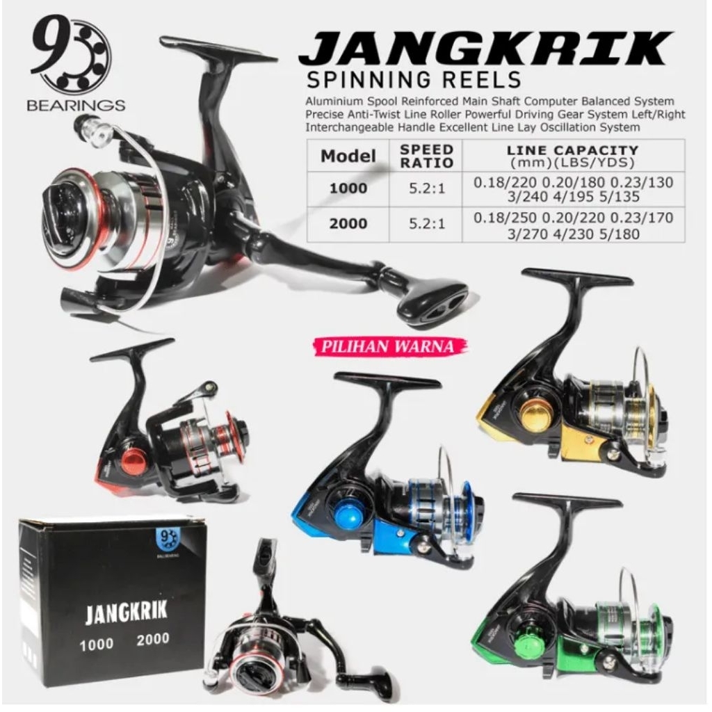 Reel Spinning Jangkrik 1000 2000 | Reel Pancing Jangkrik | Gulungan Senar Bunyi