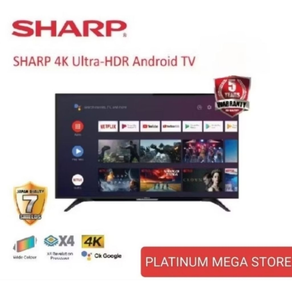 TV SHARP 50 INCH ANDROID GOOGLE TV 50HJ600I/ PROMO