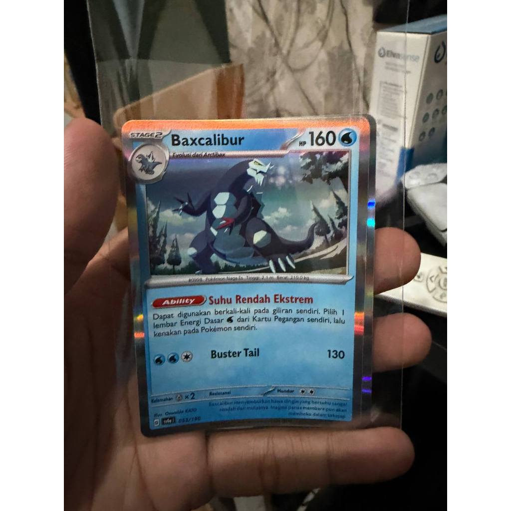 baxcalibur holo sv4a tcg pokemon indonesia