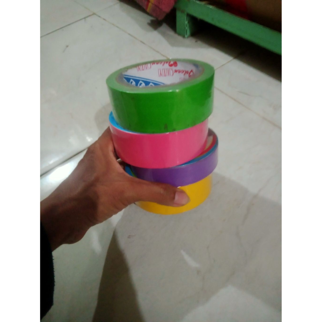 lakbanbeningmurah Jumbo bervariasi lakban warnanya merah putih super rekat 100% lakban  jumbo
