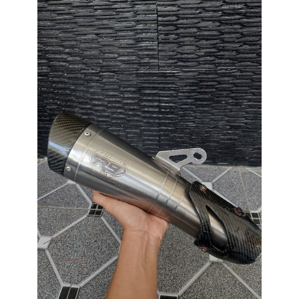 silencer knalpot r9 h2 ss original inlet 50