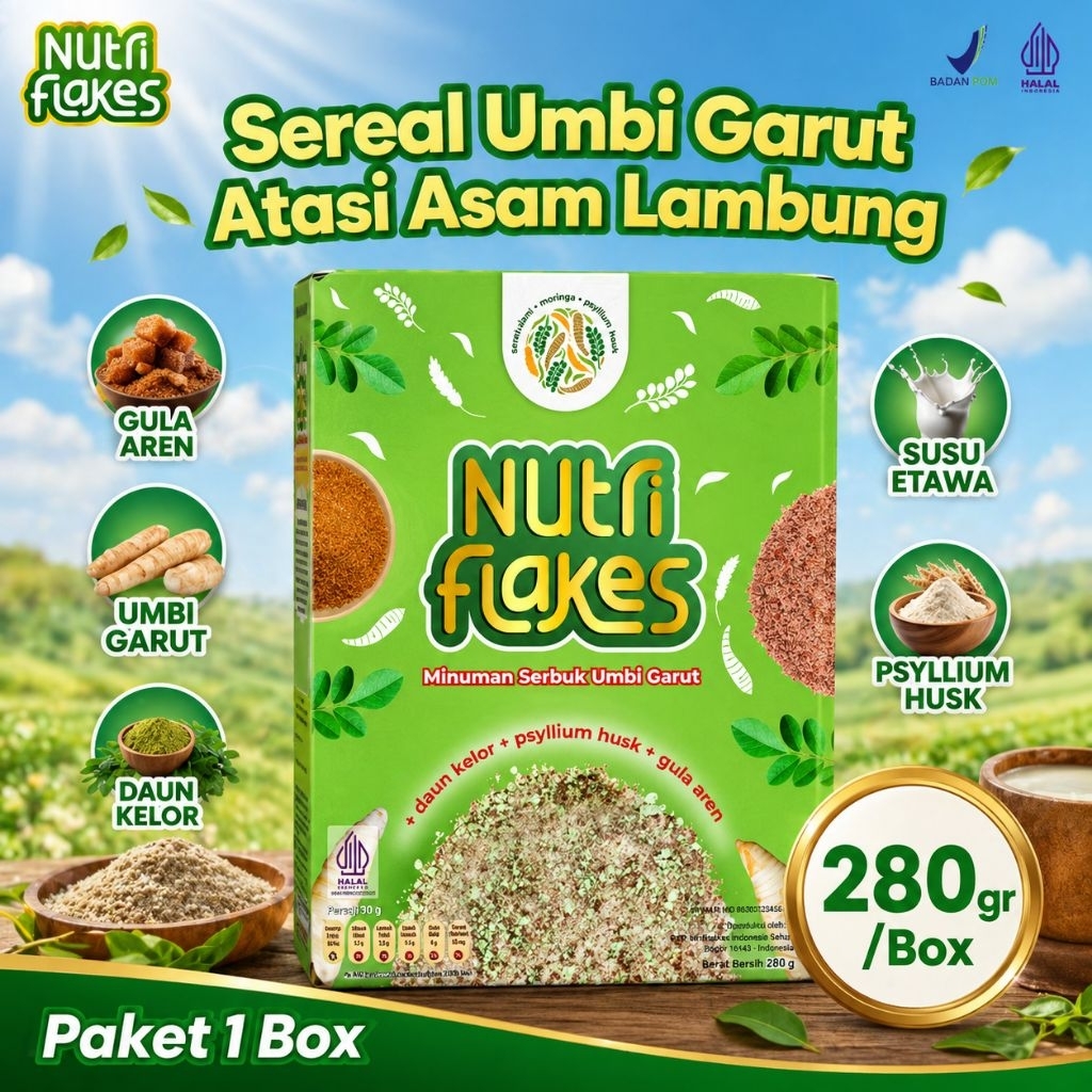 Nutriflakes Sereal Umbi Garut Original