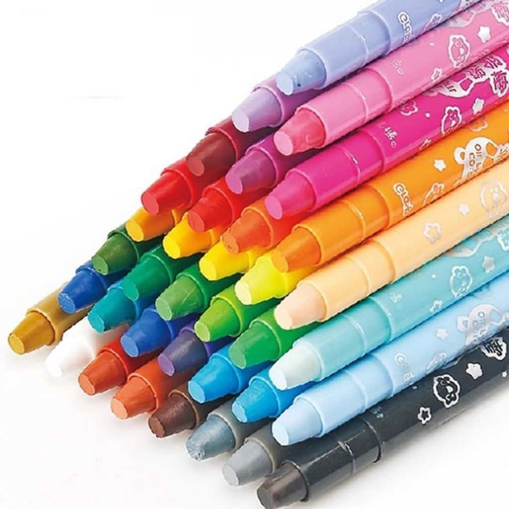 Refill Crayon Grasp Mata Sedang - Lembut, Mudah Digenggam, Isi Ulang Praktis