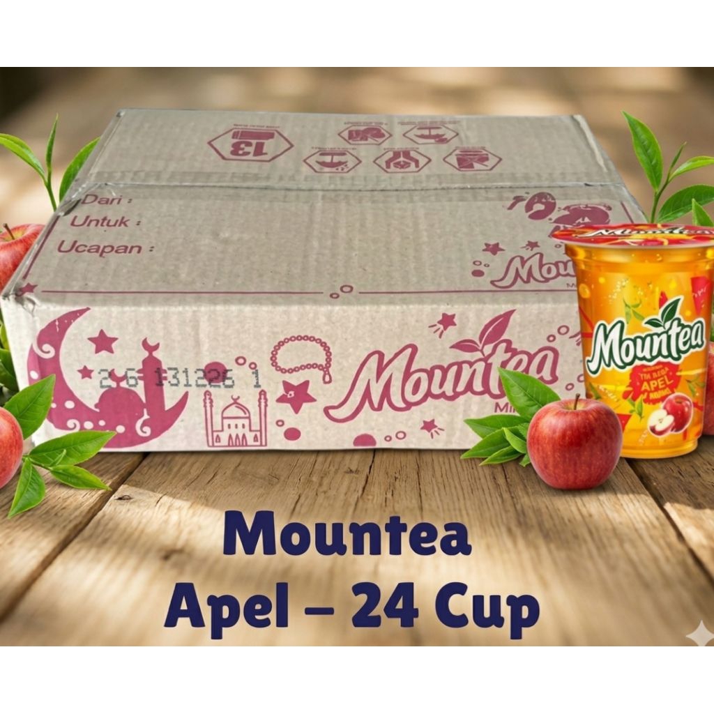 Mountea 1 Dus isi 24 Cup Kesegaran Teh Buah dalam Genggaman