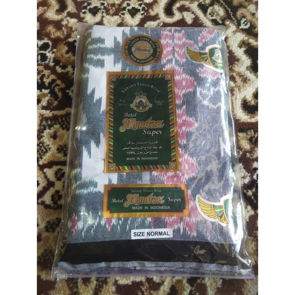 sarung tenun botol mumtaz motif khas para kiai/ustadz