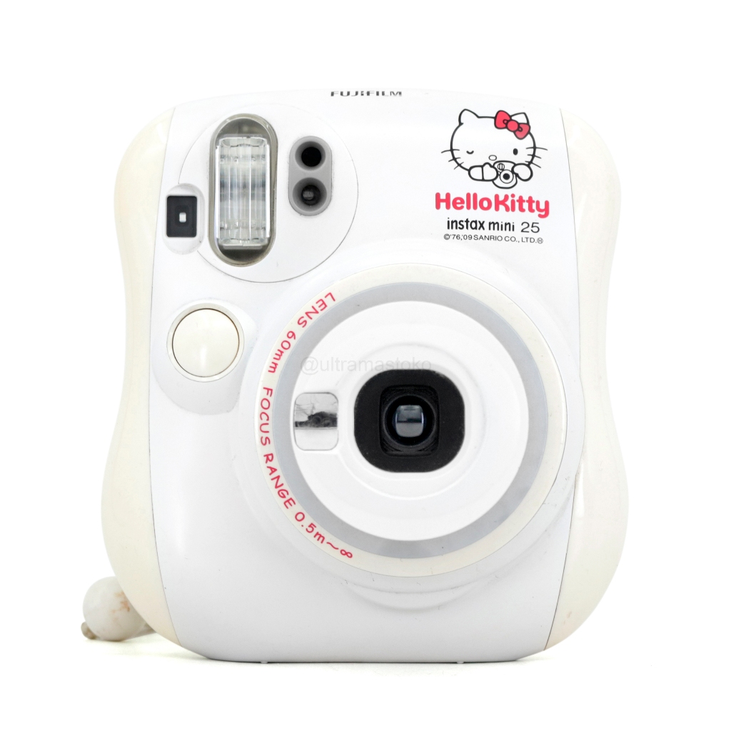 Kamera Film Instan - FUJiFILM instax mini 25 (Putih "Hello Kitty") - Foto Polaroid Langsung Jadi