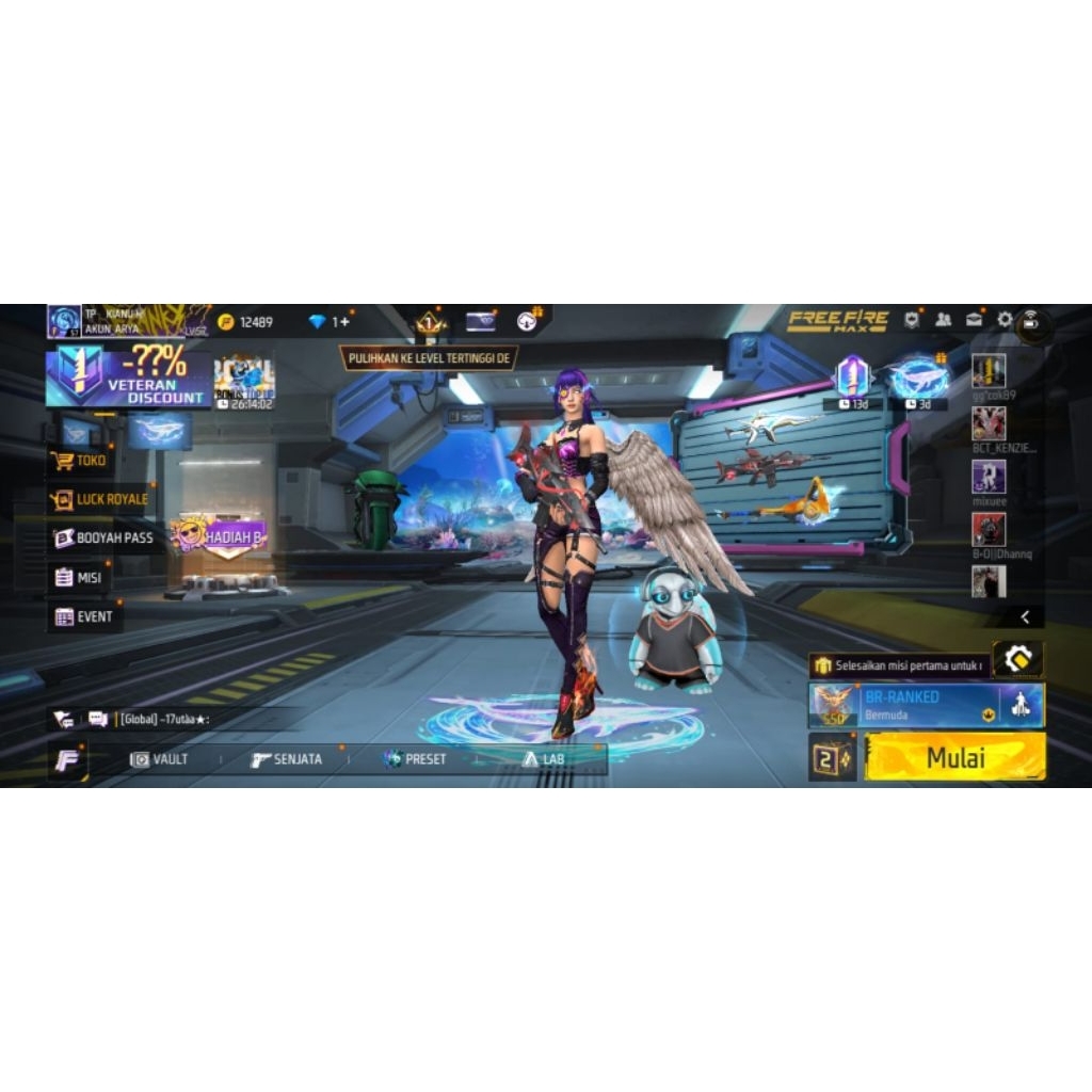 AKUN FF SPEK EVO 2 ELITE CS COWOK/CEWEK
