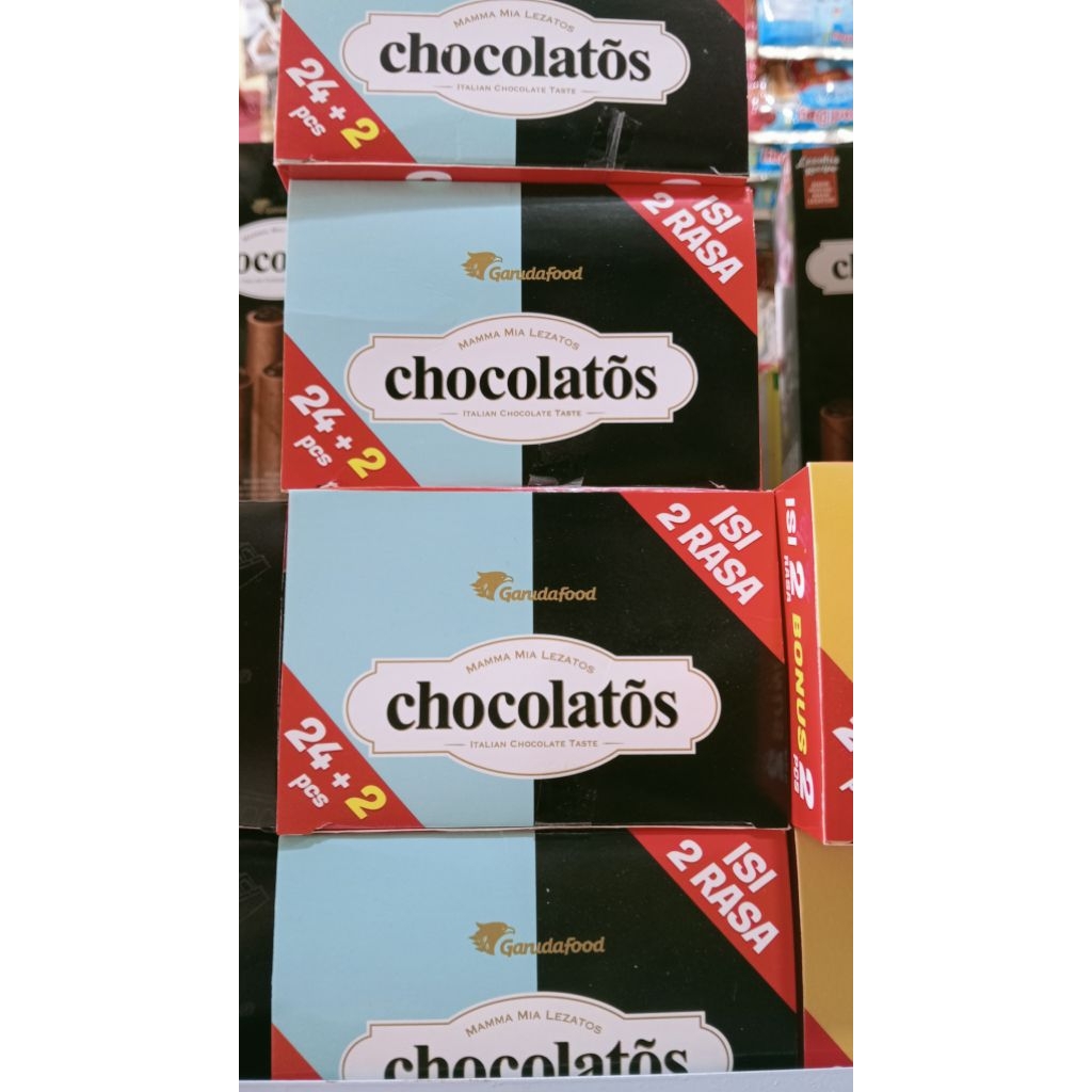 CHOCOLATOS ANEKA RASA, CHOCOLATOS WAFER STIK, CHOCOLATOS DARK COKLAT, CHOCOLATOS DUO VANILA, CHOCOLA