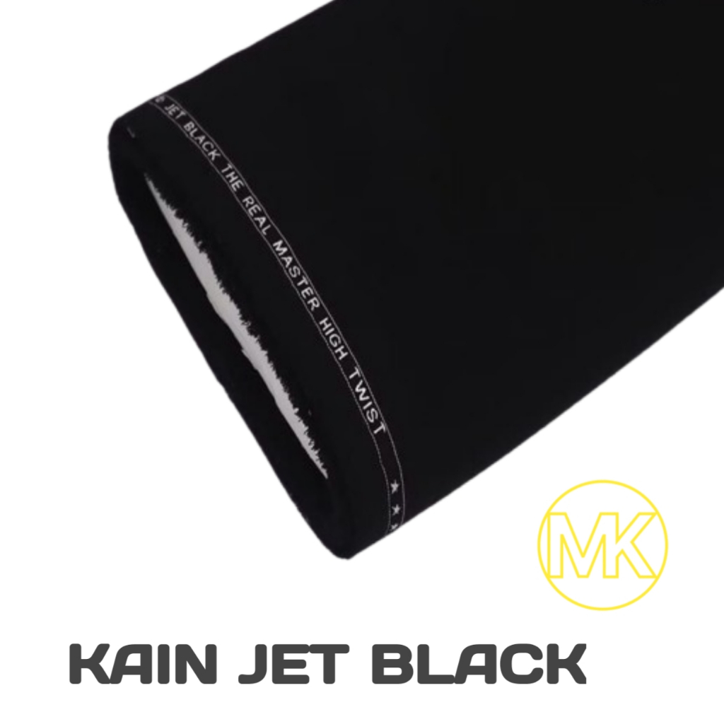 KAIN BAHAN JET BLACK SUPER METERAN