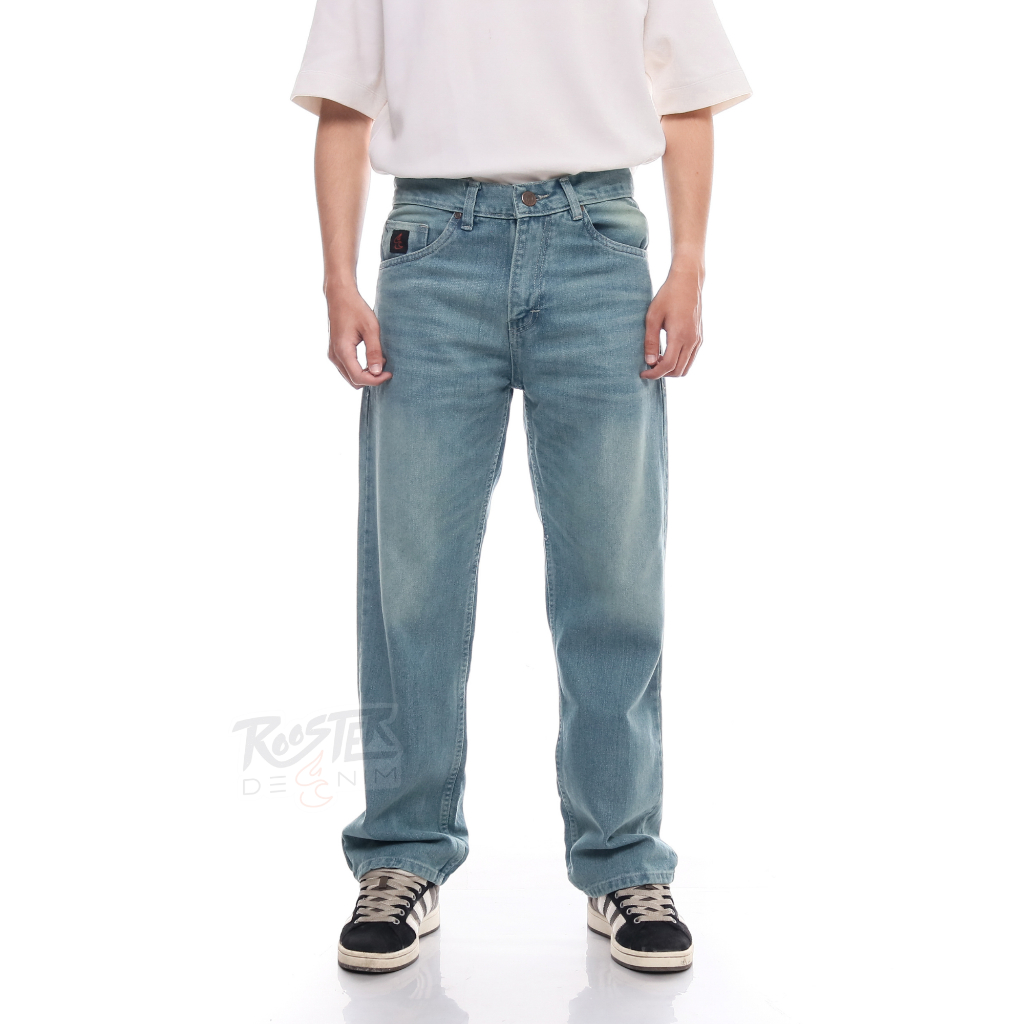 Rooster Denim Reguler Pants Non Strech Blue Ocean