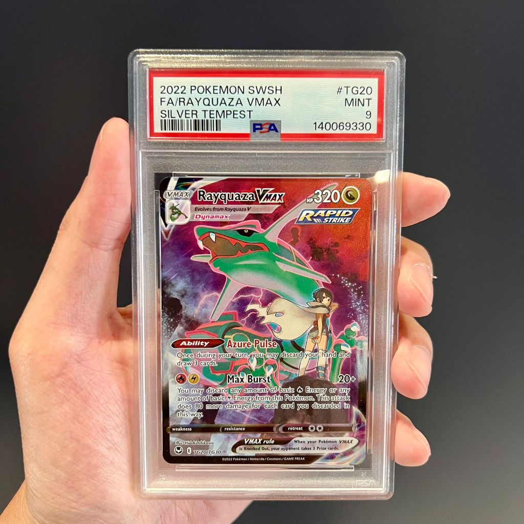 TCG RAYQUAZA VMAX PSA 9 EN POKEMON RAYQUAZA PSA9 INGGRIS