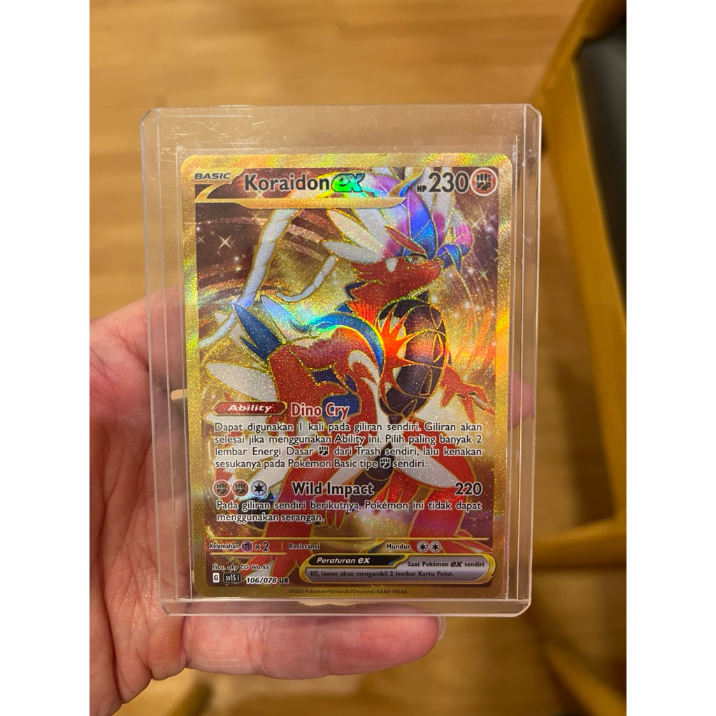 Koraidon gold EX UR kartu pokemon