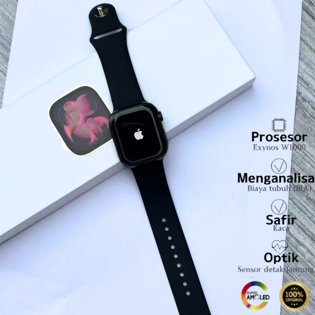 ORI 100% Apple Watch Series 11 42mm 46mm Jam tangan pintar multifungsi Model pria dan wanita I Monit