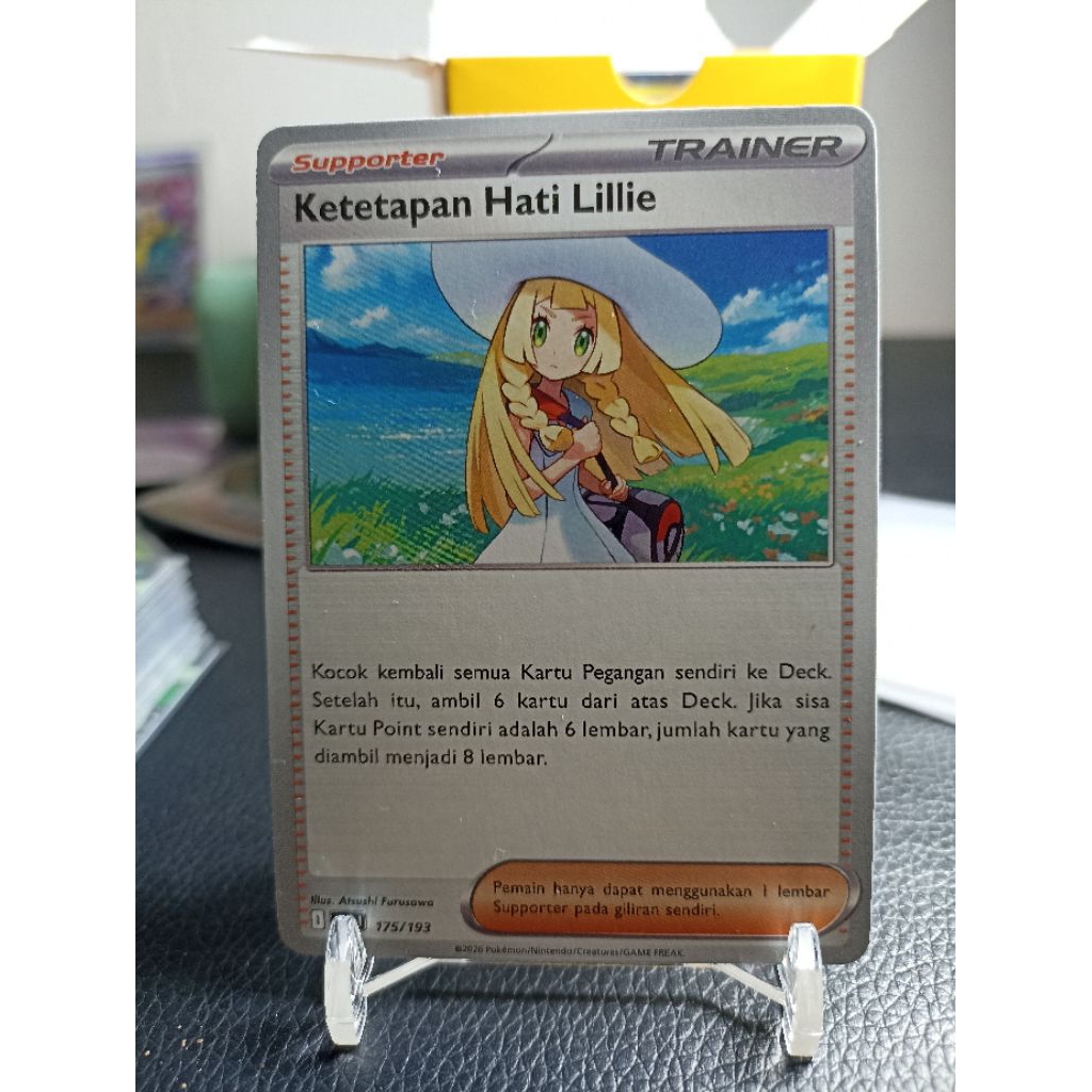 kartu pokemon card ketetapan hati lillie