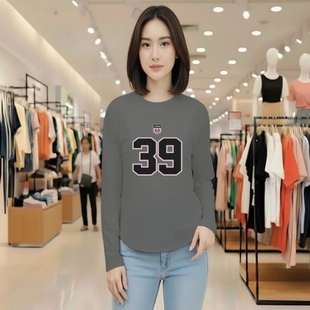 JF - KAOS KAOS OVAL LENGAN PANJANG 39/ KAOS POLOS OVAL/ KAOS OVAL WANITA KEKINIAN LENGAN PANJANG/ KA