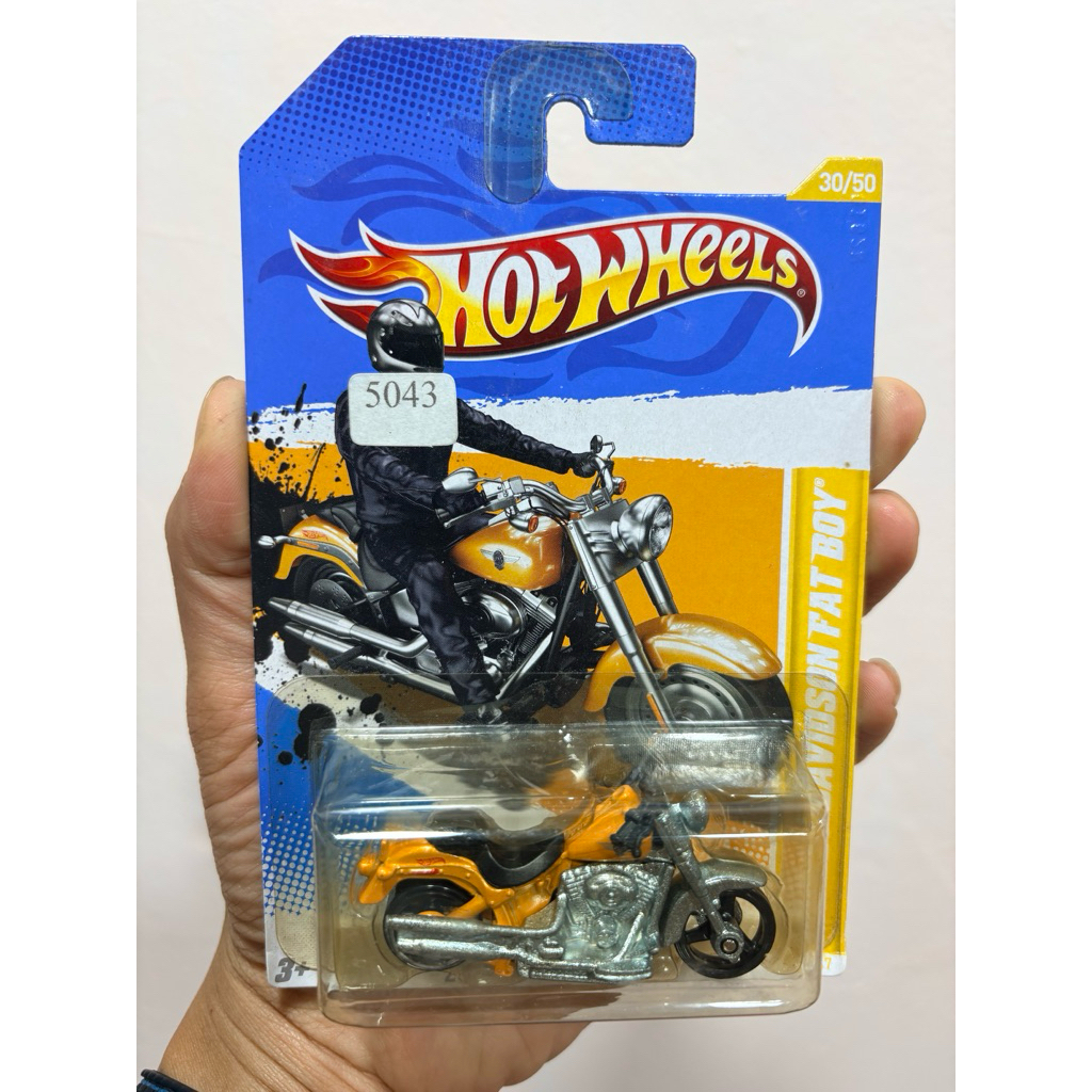 Hot Wheels Harley Davidson Fat Boy Yellow Kuning 2012 HW Premiere Mattel Hotwheels