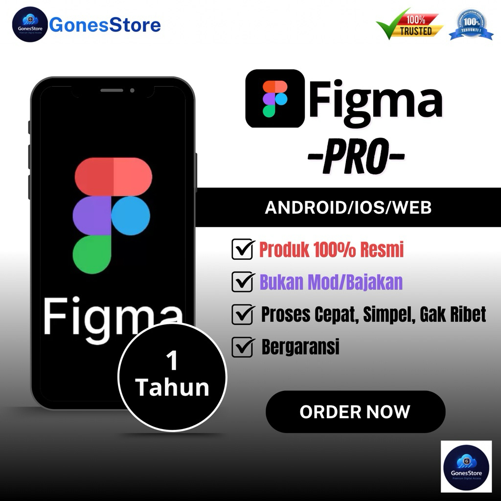 Figma Pro 1 Tahun | UI UX Design Premium