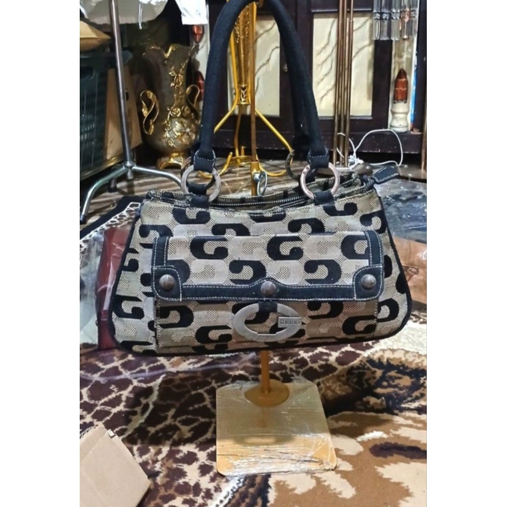 Tas Guess Vintage kanvas tebal cantik