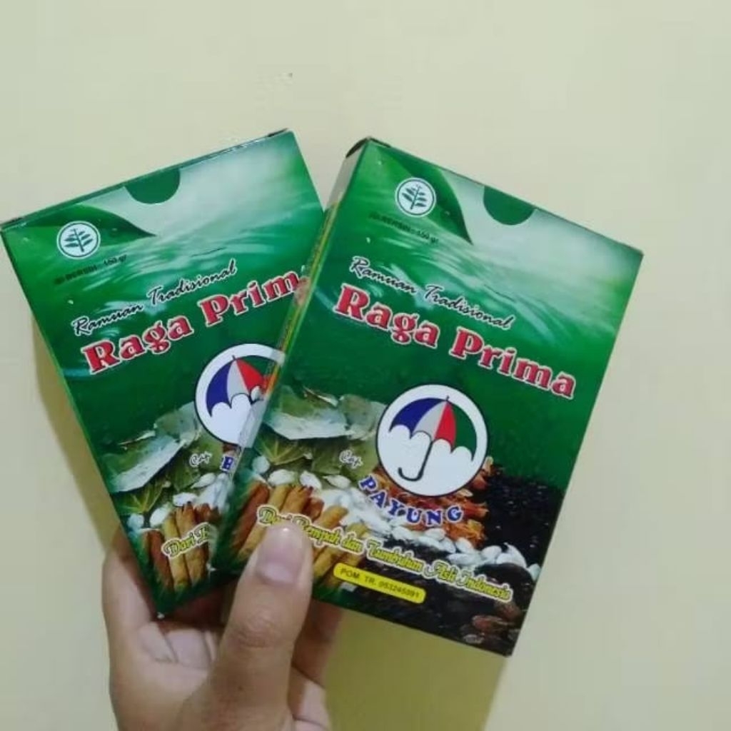 (1 KOTAK = 150 GRAM) JAMU RAGA PRIMA CAP PAYUNG MADURA