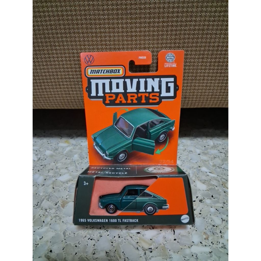 Matchbox Moving Parts 1965 Volkswagen 1600 TL Fastback