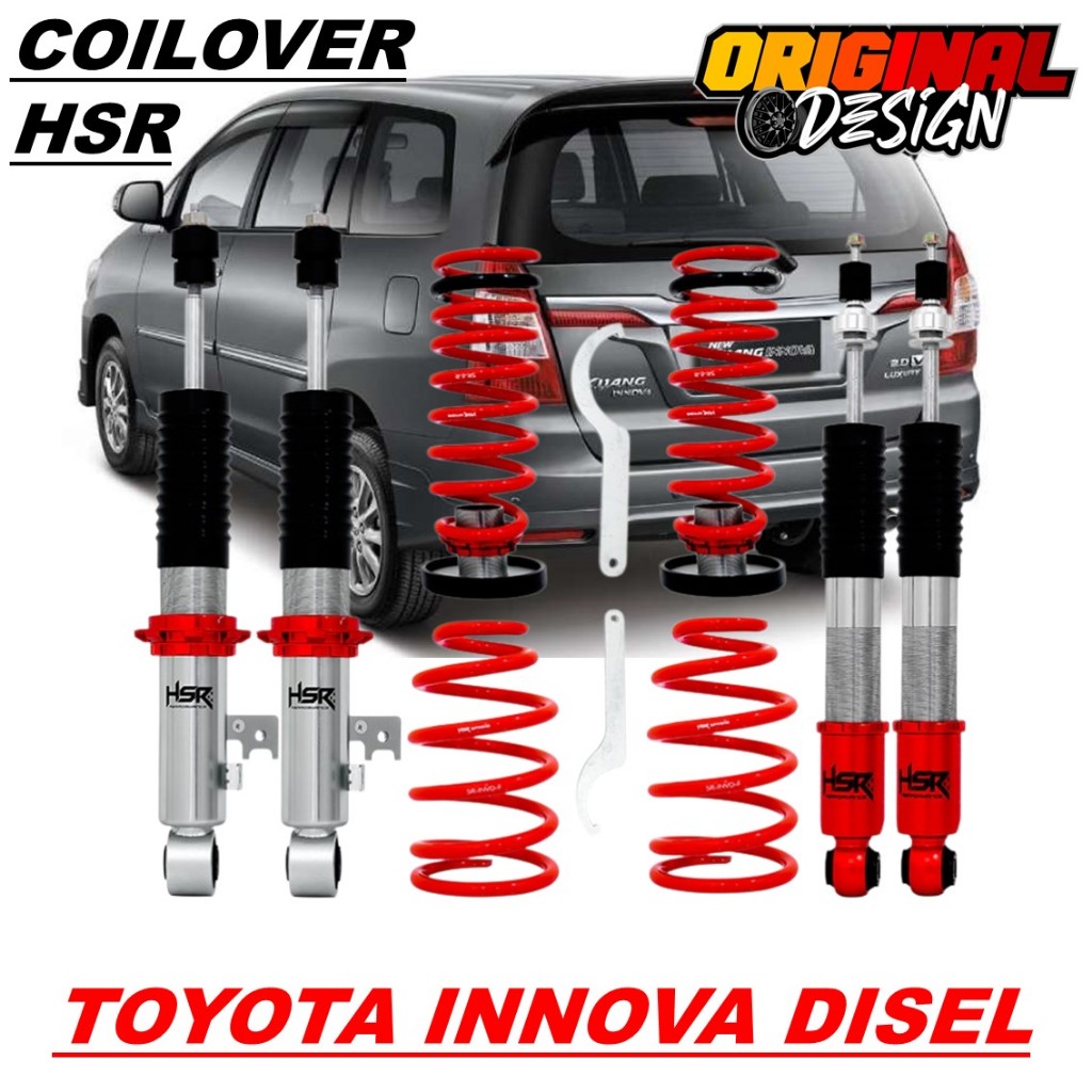 COILOVER HSR RED FRONT REAR TOYOTA INNOVA DIESEL